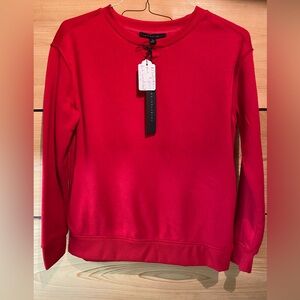 Vibrant Red Crew Neck Sweatshirt
